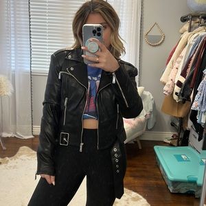 Danielle Bernstein Black Vegan Leather Jacket
